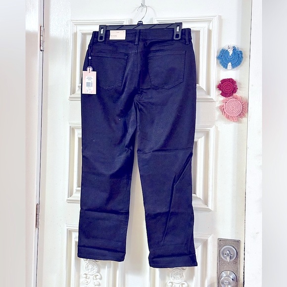 NWT: NYDJ’s Black MID RISE Straight Ankle Button Down Fly, 5Pockets Dressy Pants - Picture 10 of 16